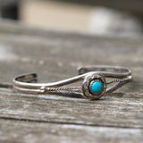 Vintage Sterling Turquoise Cuff