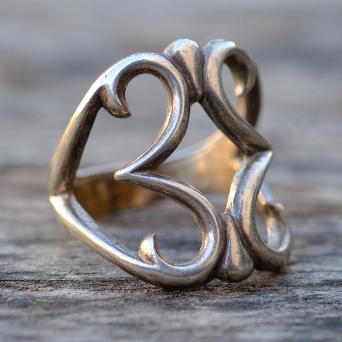 Vintage Sterling Silver Sandcast Ring 5