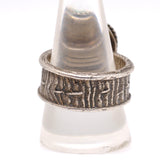 Vintage Sterling Turquoise Textured Ring 10.25