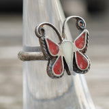 Vintage Sterling Butterfly Ring 5.5