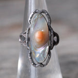 Vintage Sterling Blister Pearl Ring 5