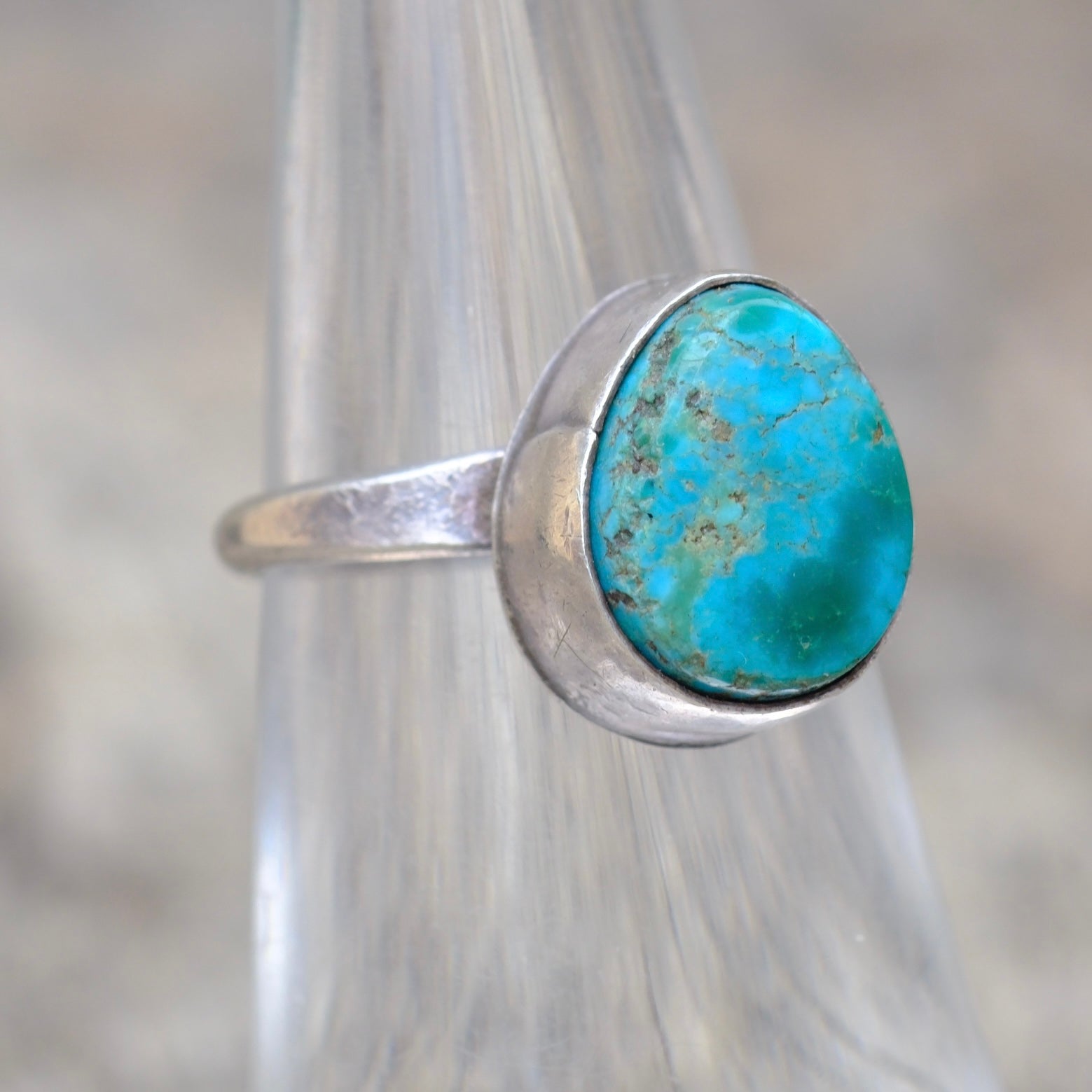 Vintage Sterling Turquoise Ring 5.5