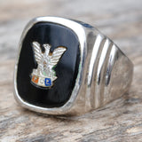 Vintage Sterling FOE Signet Ring 6