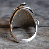 Vintage Sterling Effie C Zuni Snake Ring 10.25