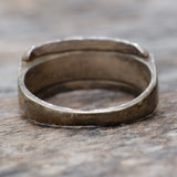 Vintage Sterling Turquoise Inlay Band Ring 9.75