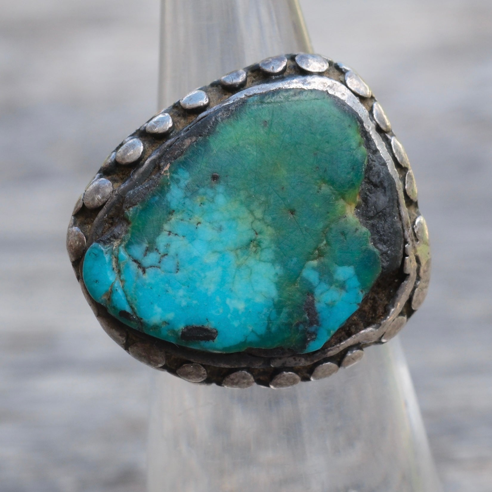 Vintage Sterling Turquoise ring 5.75