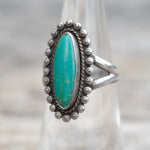 Vintage Sterling Turquoise Ring 5.75
