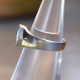 Vintage Sterling Turquoise Inlay Band Ring 6