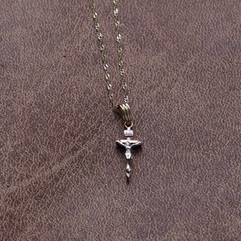 Vintage 14k Gold Cross Necklace