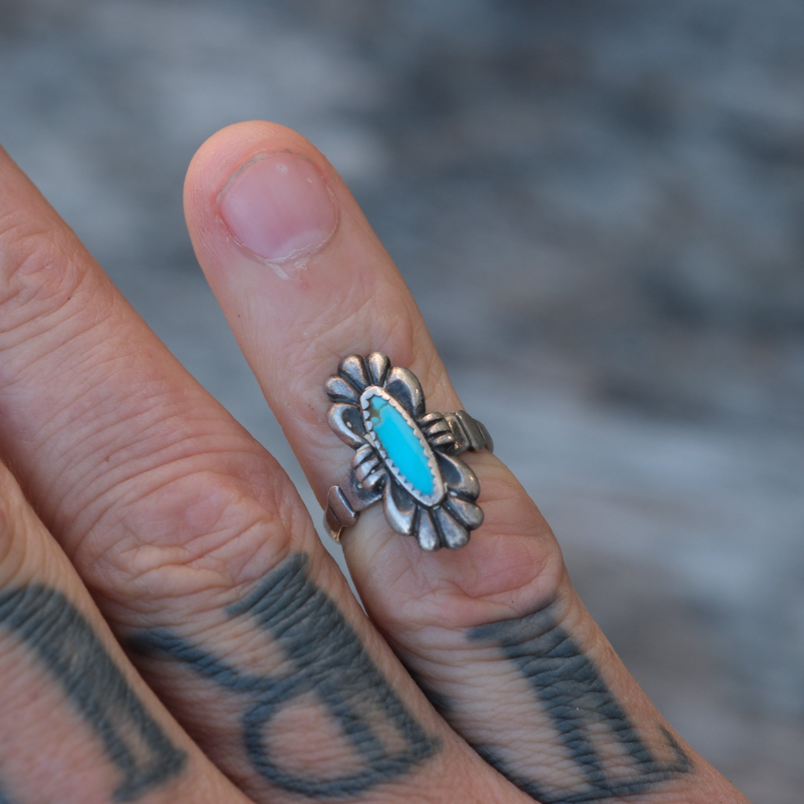 Vintage Sterling Turquoise Ring 4