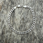 Vintage Sterling Curb Link Chain Bracelet