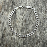 Vintage Sterling Curb Link Chain Bracelet