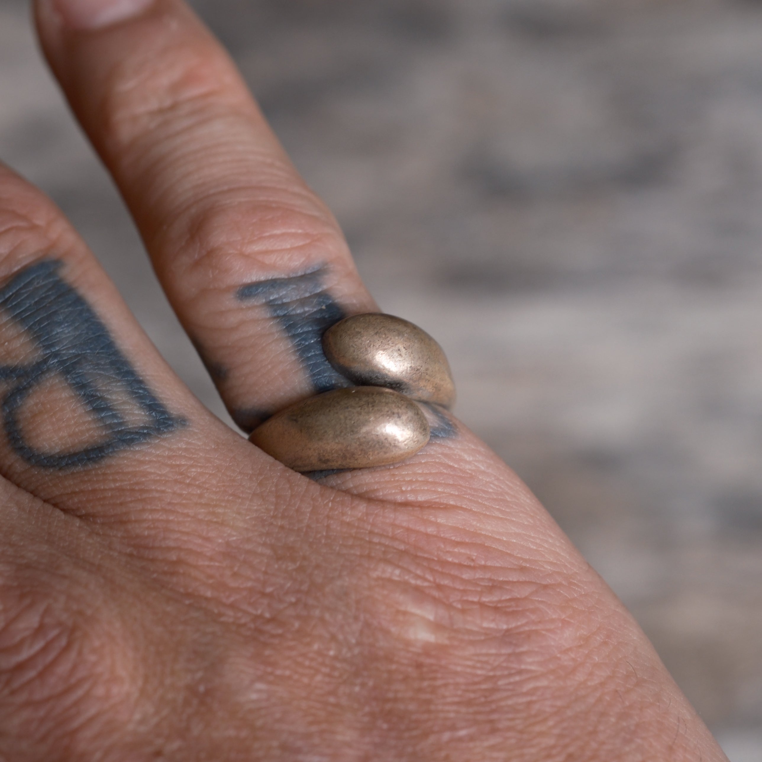 Vintage Sterling Silver Modernist Ring 6.75