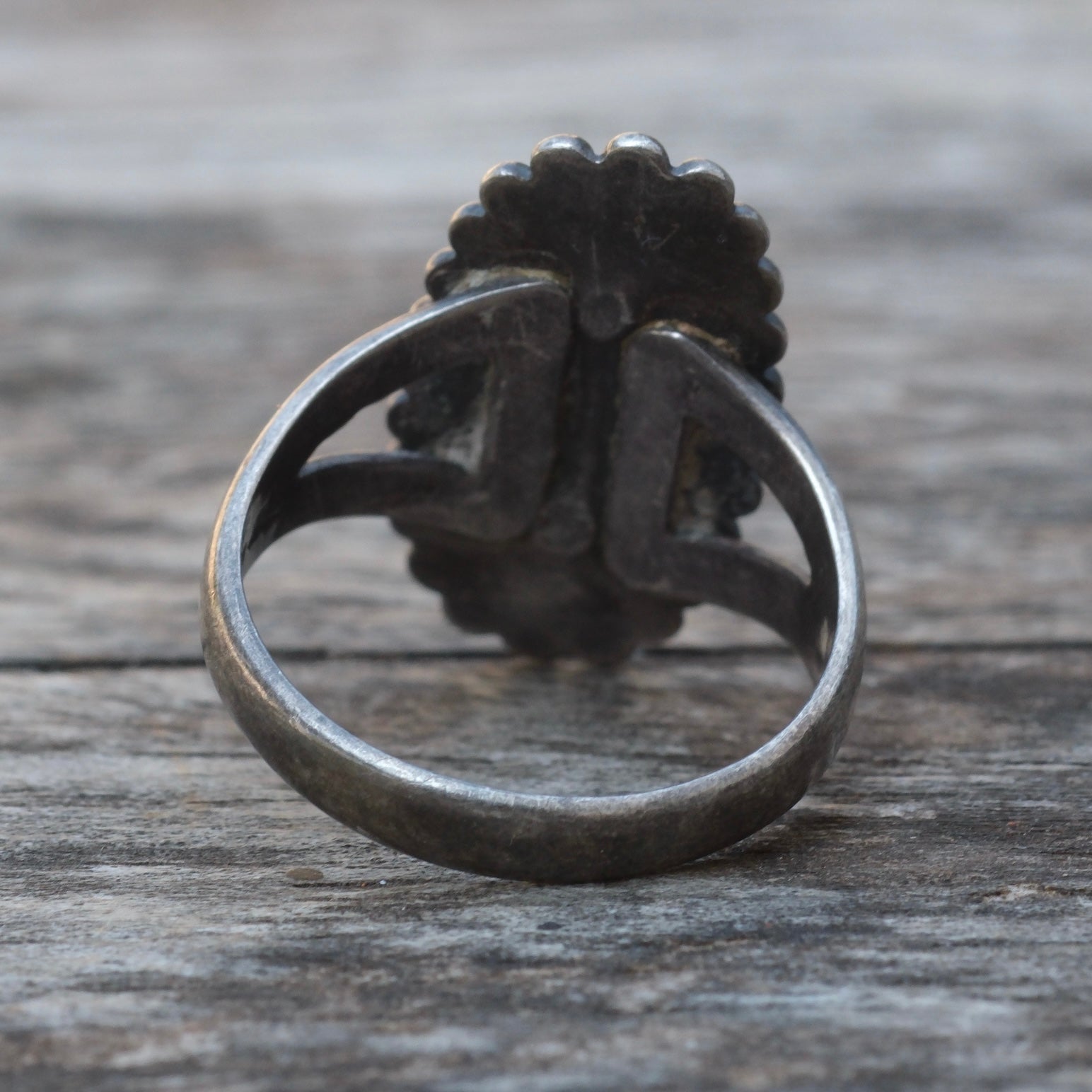 Vintage Sterling Turquoise Ring 5.75