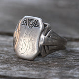 Vintage Sterling Silver Signet Ring 9