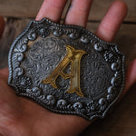 Vintage A Initial Belt Buckle