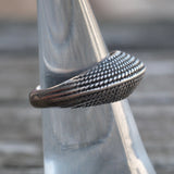 Vintage Sterling Silver Modernist Band 5.75
