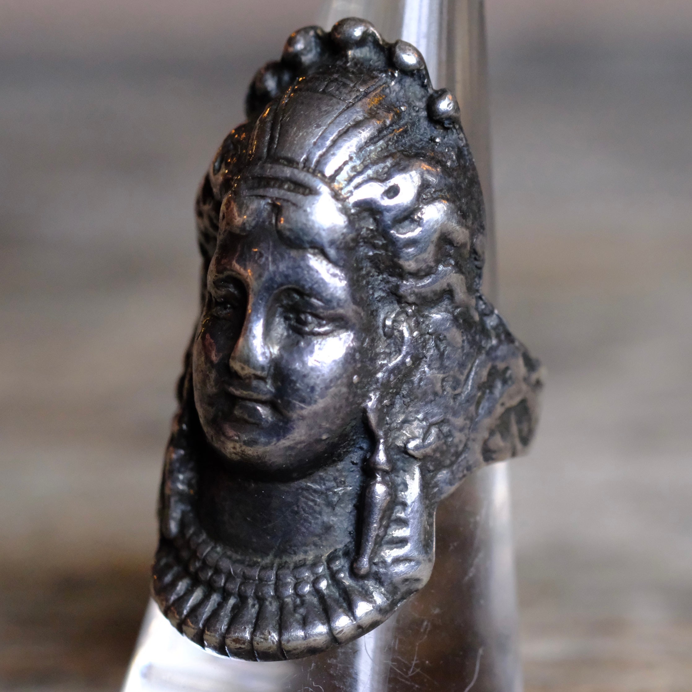 Vintage Sterling Silver Warrior Ring 7.5
