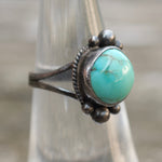 Vintage Sterling Turquoise Ring 5.75