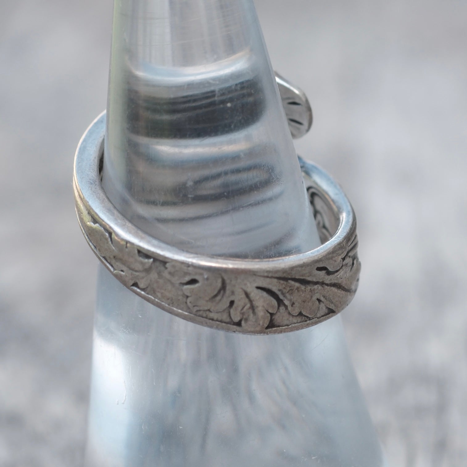 Vintage Plated Spoon Ring 7.25