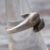 Vintage Sterling Silver Dolphin Ring 7.5