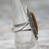 Vintage Sterling Tigers Eye Ring 6.25