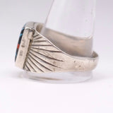 Vintage Sterling Zuni Inlay Ring 14.75