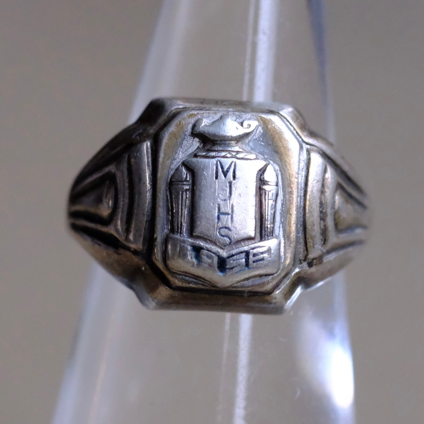 Vintage Sterling 1956 Class Ring 5.75