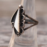 Vintage Sterling Mother Of Pearl Ring 6.5