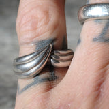 Vintage Sterling Silver Modernist Ring 7.5