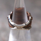 Vintage Sterling and Copper Eagle Ring 5.75