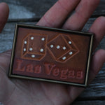 Vintage Hand Tooled Las Vegas Belt Buckle