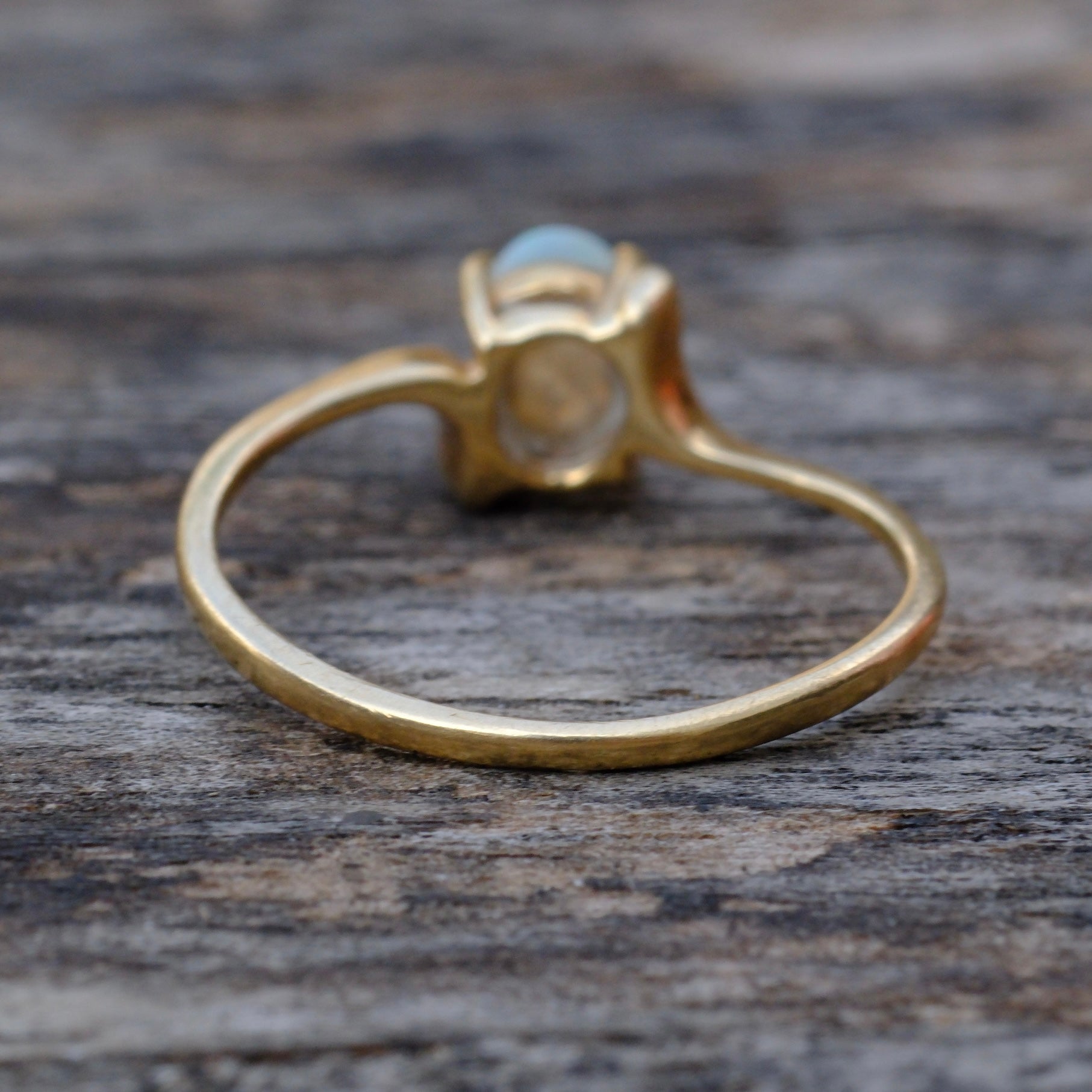 Vintage 14K Gold Opal Ring 4.75