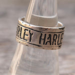 Vintage Sterling Silver Harley Davidson Ring 8