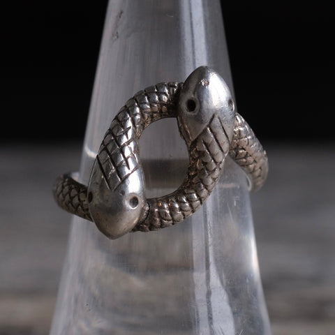 Vintage Sterling Snake Ring 7.5