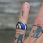 Vintage Sterling Lapis Ring 4.75