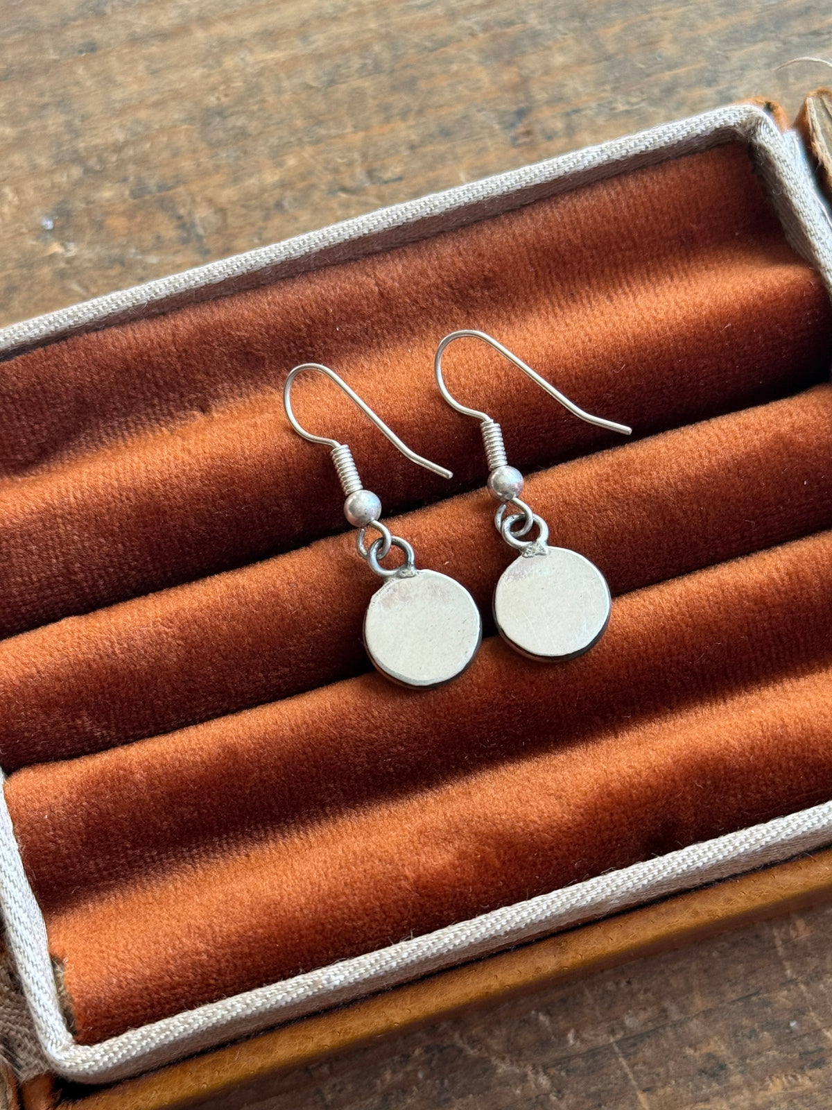 Vintage Sterling Silver Turquoise Shadowbox Earrings