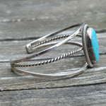 Vintage Sterling Turquoise Cuff