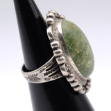 Vintage Sterling Turquoise Ring 3.5