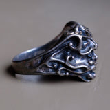Vintage Sterling Silver Wind Face Ring 10