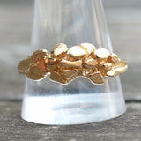 Vintage Gold Plated Nugget Ring 13