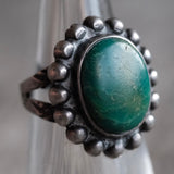 Vintage Sterling Turquoise Ring 4.5