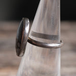 Vintage Sterling Snowflake Obsidian Ring 5