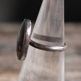 Vintage Sterling Snowflake Obsidian Ring 5