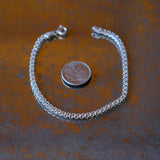 Vintage Sterling Silver Chain Link Bracelet 7"