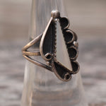 Vintage Sterling Mother Of Pearl Ring 6.5