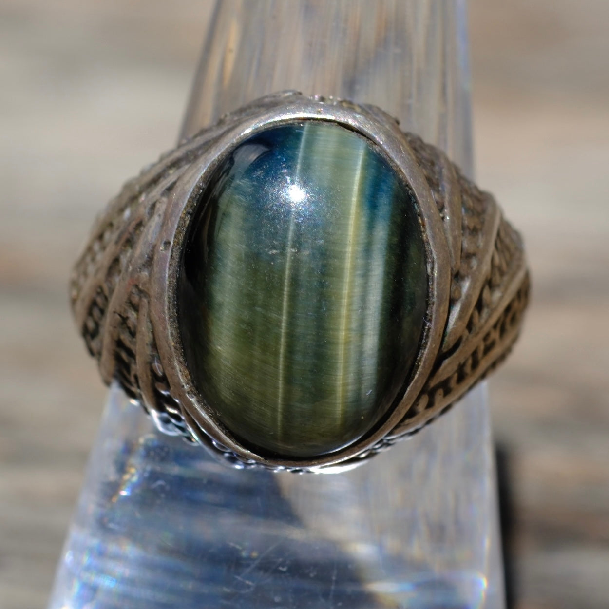 Vintage Sterling Tigers Eye Ring 7.25
