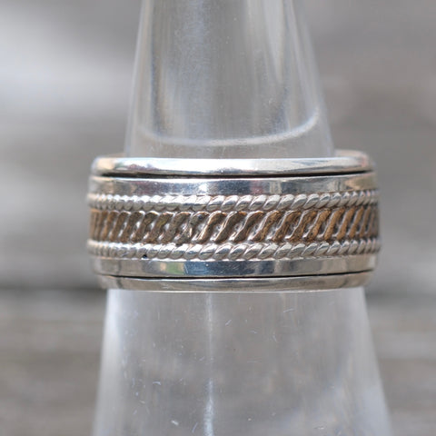 Vintage Sterling Silver Braided Band 7.5