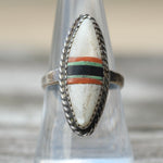 Vintage Sterling MOP Inlay Ring 8