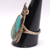 Vintage Sterling Turquoise Ring 9.75